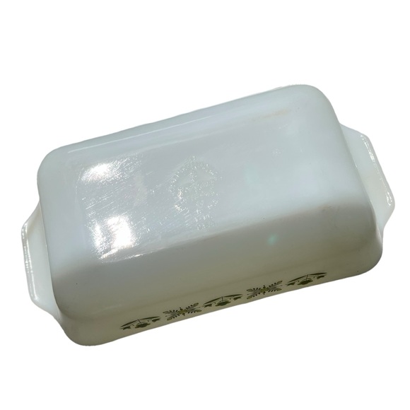 Vintage 60s-70s Anchor Hocking Fire King Meadow Green Loaf Pan 1 QT, Rectangular - Picture 3 of 6